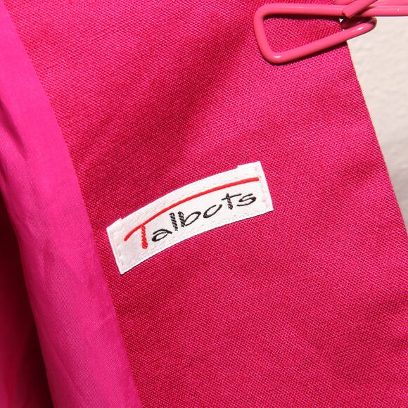 Vintage Talbots Linen Pleated Midi/Maxi Skirt Blazer Set Size 10 Pink - Picture 5 of 10